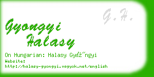 gyongyi halasy business card